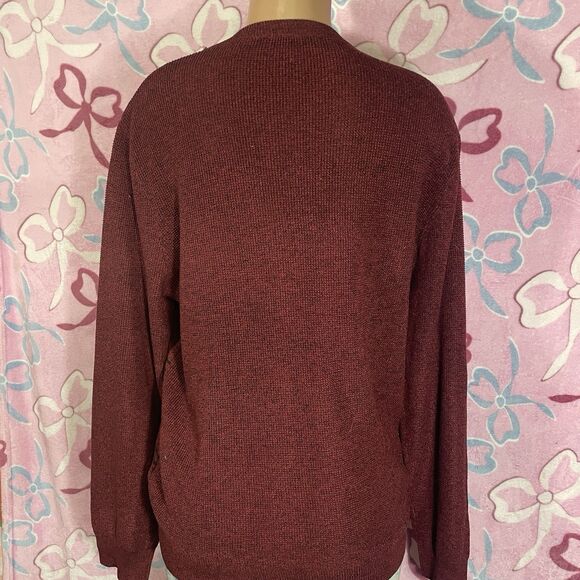 La Chateau Red Squared Cozy Casual Sweater Size XL - Picture 4 of 7